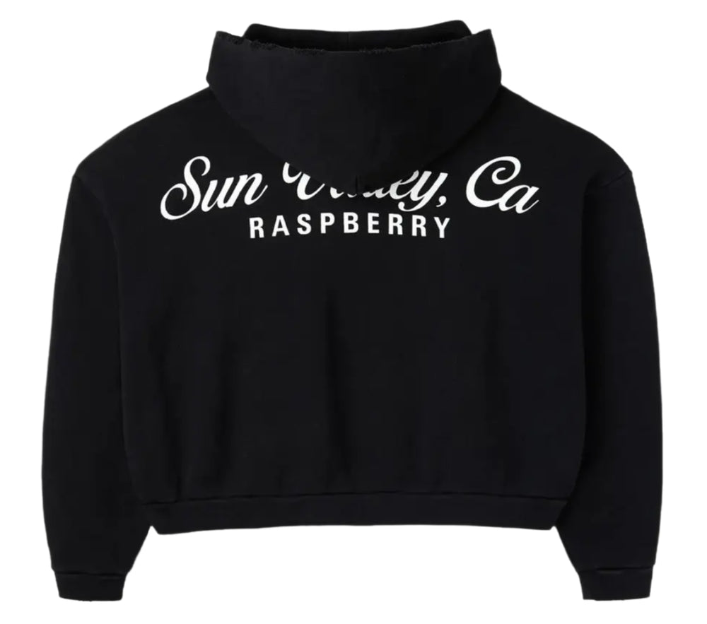 Gold+Vintage Gallery Raspberry Hills 'Sun Valley' Black Zip Up Hoodie