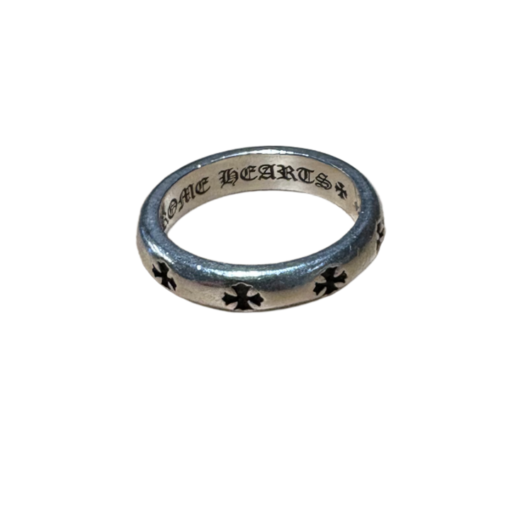 Chrome Hearts 'Silver' Plus Cross Ring