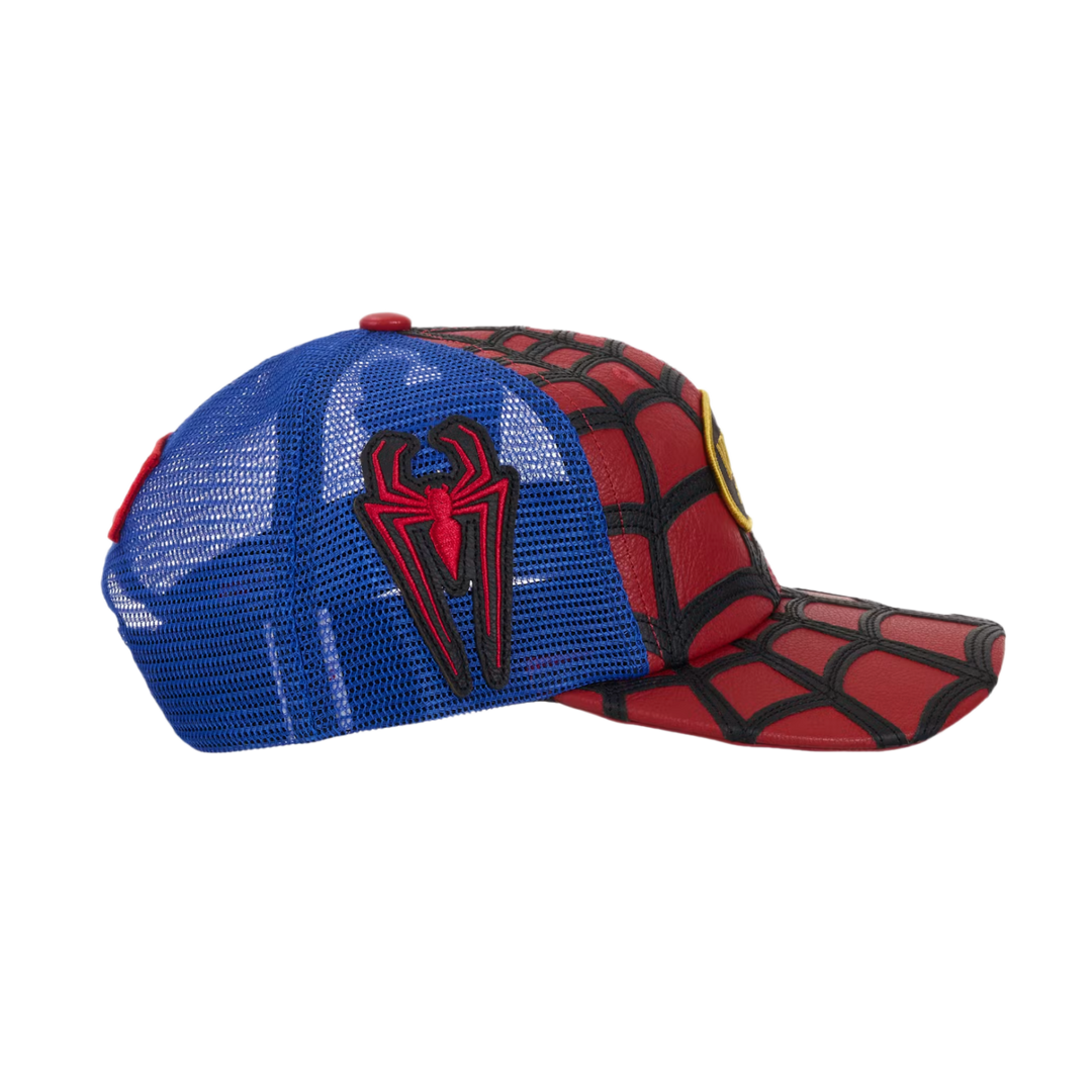 Supreme Vanson Leather Spider-Man 'Red' Mesh Back 6-Panel Hat