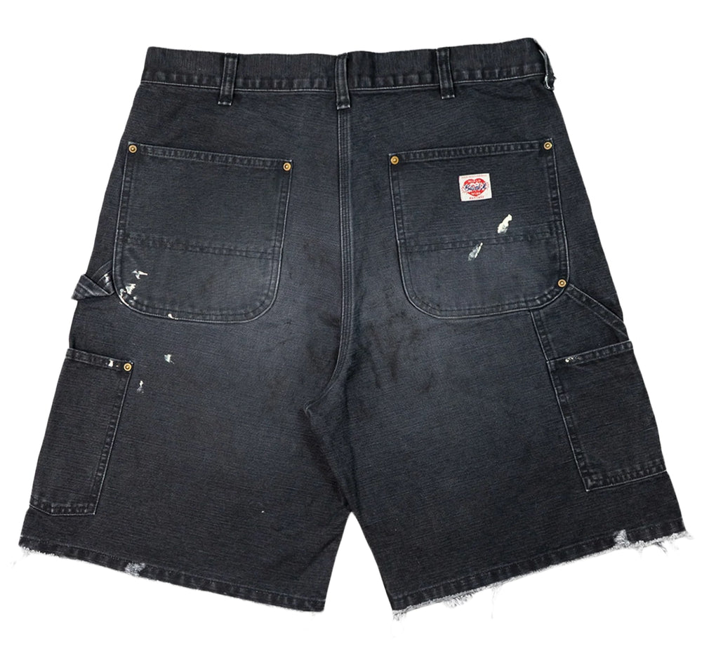 Saint Michael 'Distressed Black' Carpenter Shorts