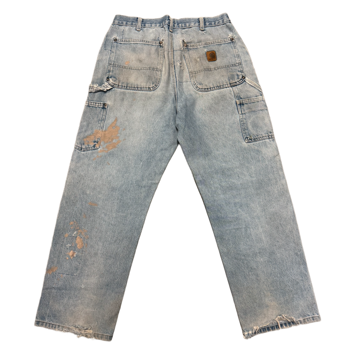 Carhartt 'Painted' Distressed Double Knee Light Blue Pants