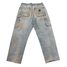 Carhartt 'Painted' Distressed Double Knee Light Blue Pants
