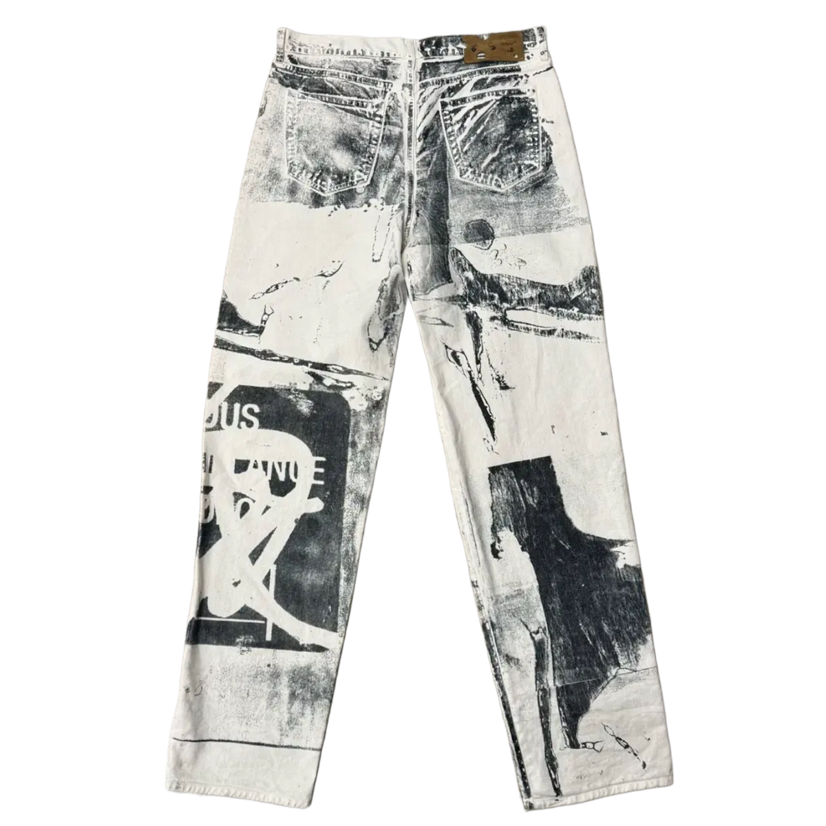 Off White 'Pablo Tomek' White Print Jeans