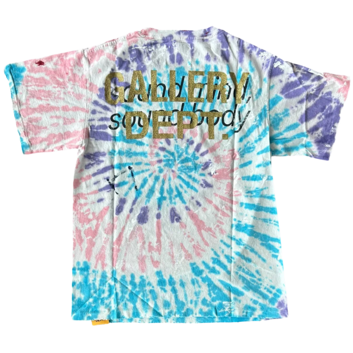 Gallery Dept. Asics 'Sound Mind Body' Multicolor Tie Dye Paint Tee