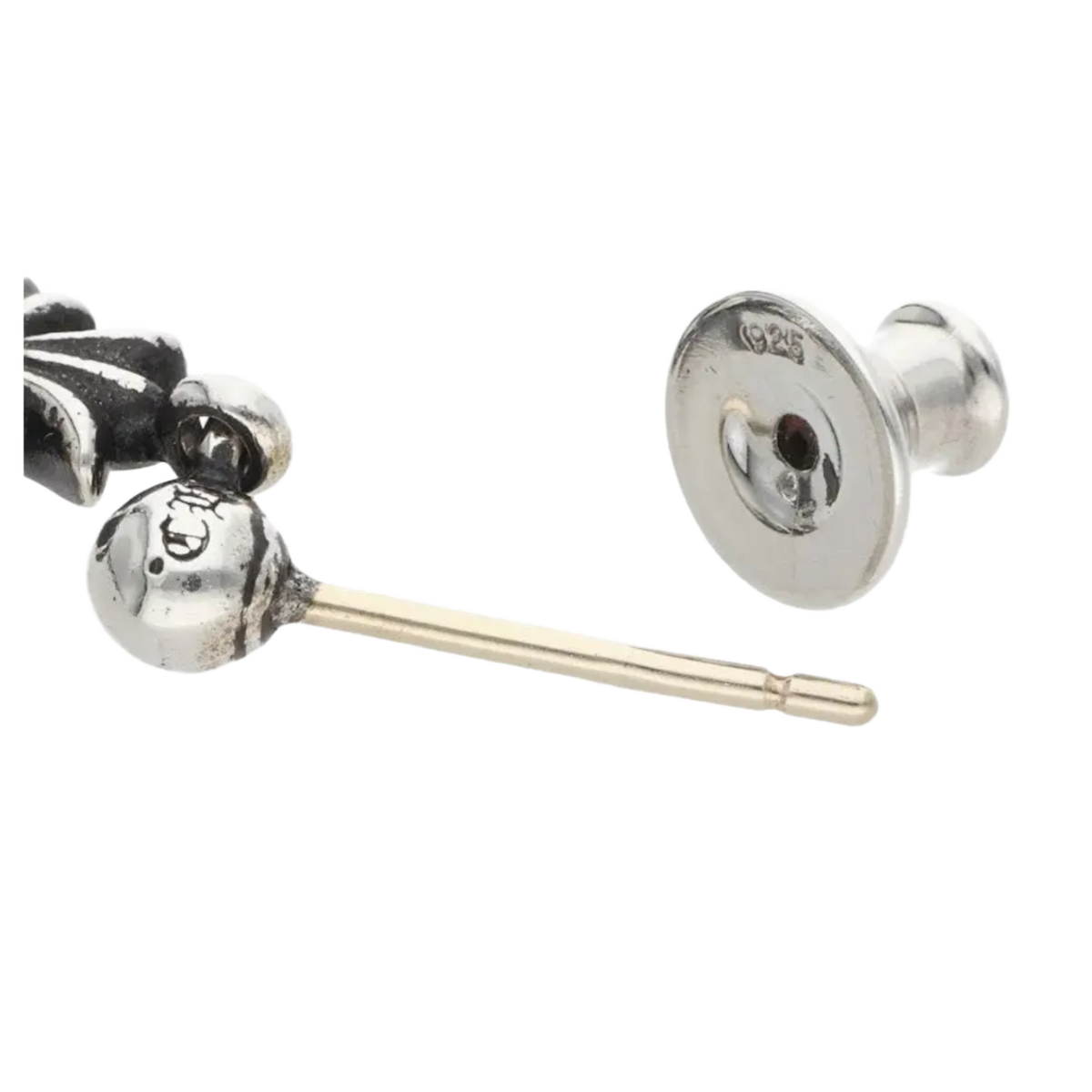 Chrome Hearts 'Silver' Plus Cross Earrings