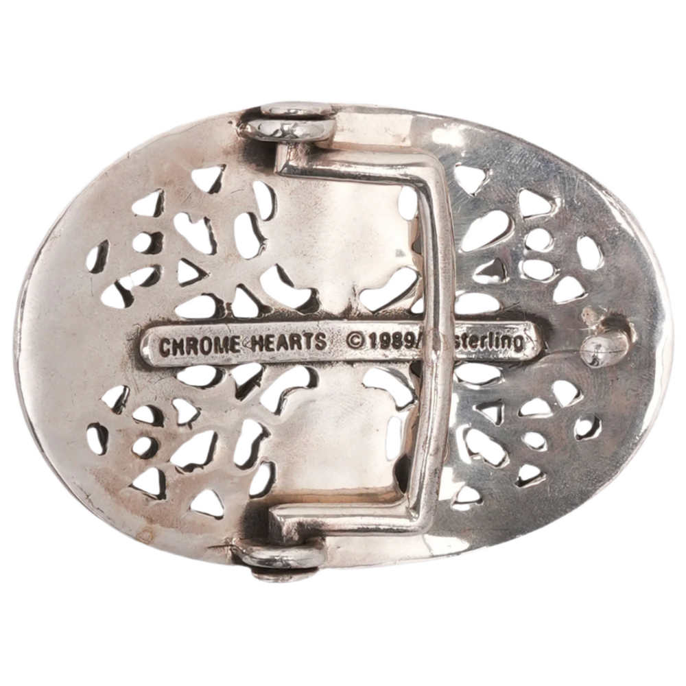 Chrome Hearts 'Silver' Oval Cross Belt Buckle