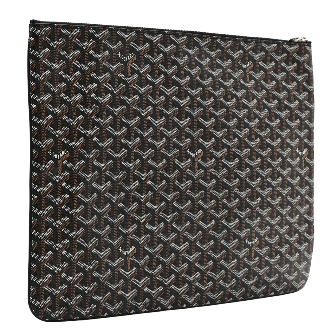 Goyard 'Goyardine Senat GM' Black Pouch