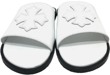 Chrome Hearts 'Cross Patch' White Sandals
