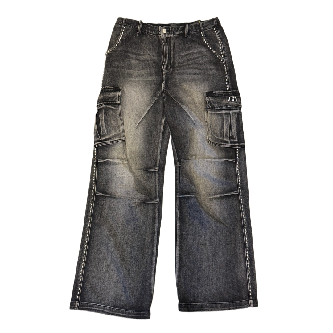 Happy Memories Don't Die HMDD 'Black' Studded Cargo Pants
