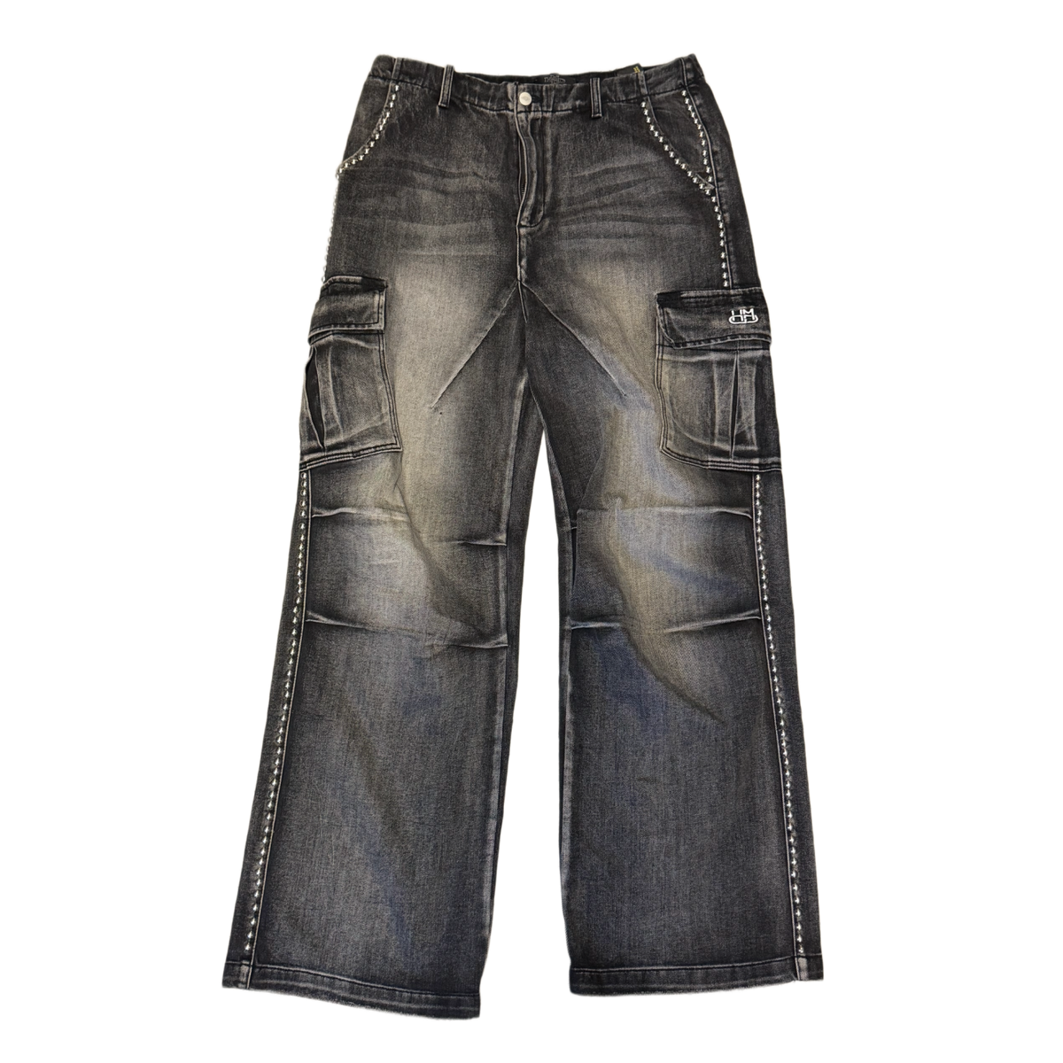 Happy Memories Don't Die HMDD 'Black' Studded Cargo Pants
