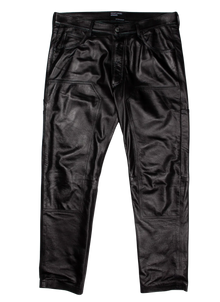 Enfants Riches Déprimés 'Black' Leather Carpenter Pants
