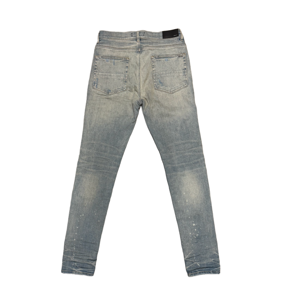 Amiri 'Tiger Patch Thrasher Clay Indigo' Jeans