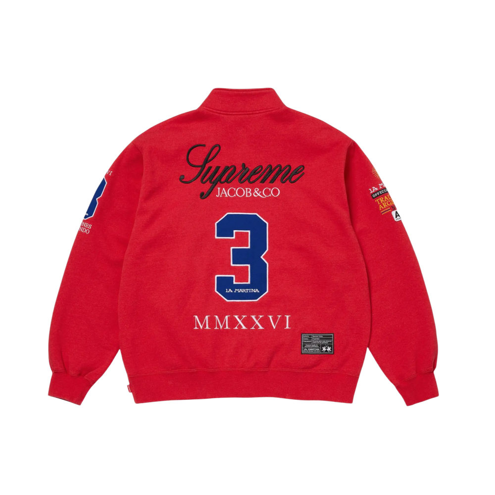 Supreme 'Red' La Martina Zup Up Sweatshirt
