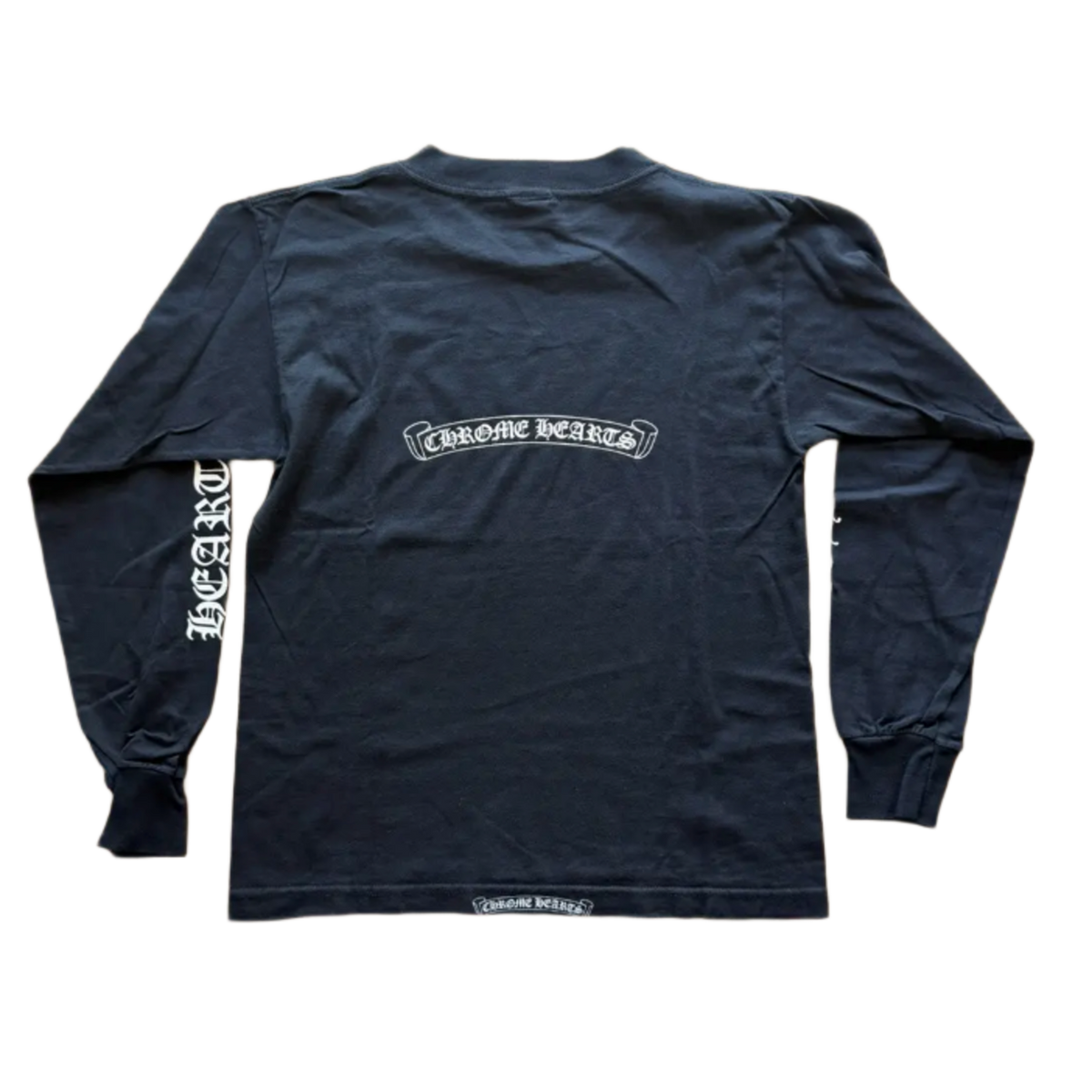 Chrome Hearts 'Vine Dagger/Scroll Logo' Vintage Black Kids Longsleeve