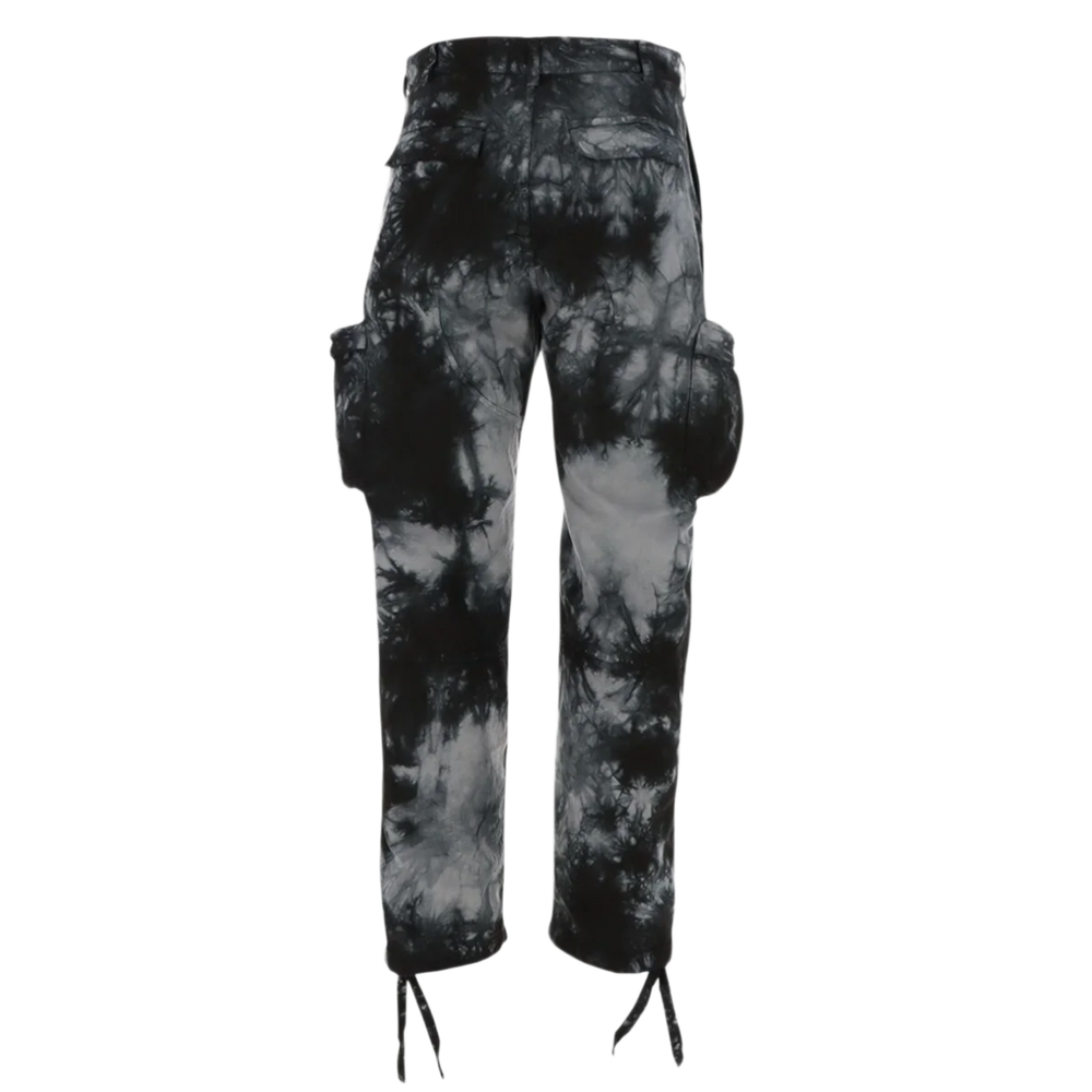 Off-White 'Black' Tie Dye Rip Stop Cargo Pants