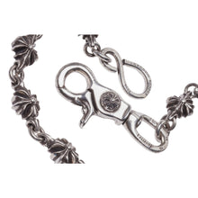 Chrome Hearts 'Plus Cross' 23in Single Clasp Silver Wallet Chain