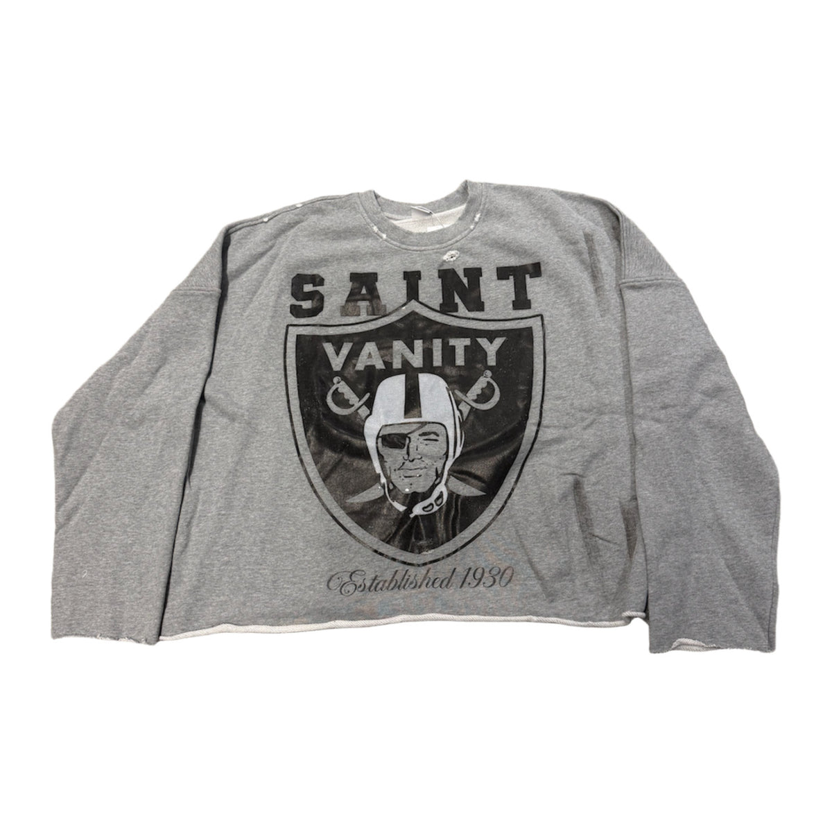 Saint Vanity 'Raiders' Distressed Crewneck