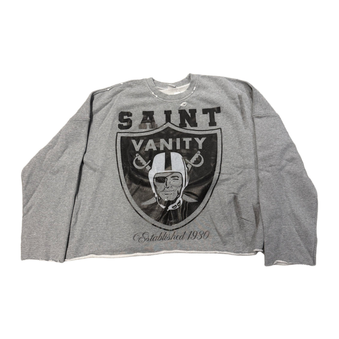 Saint Vanity 'Raiders' Distressed Crewneck