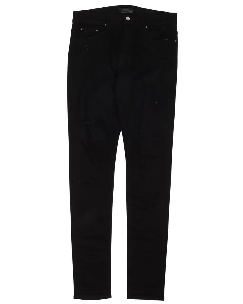 Amiri 'Black' Distressed Cotton Jeans