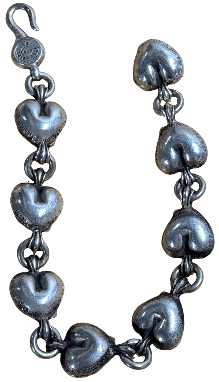 Chrome Hearts 'Floral Heart' 8.5in Silver Bracelet