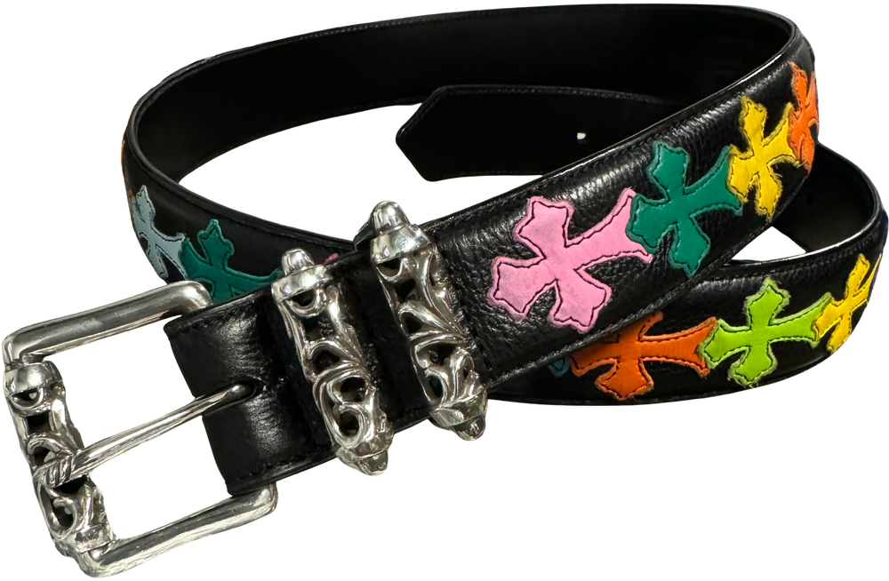 Chrome Hearts 'Multicolor' Cemetery Patch Double Roller Belt