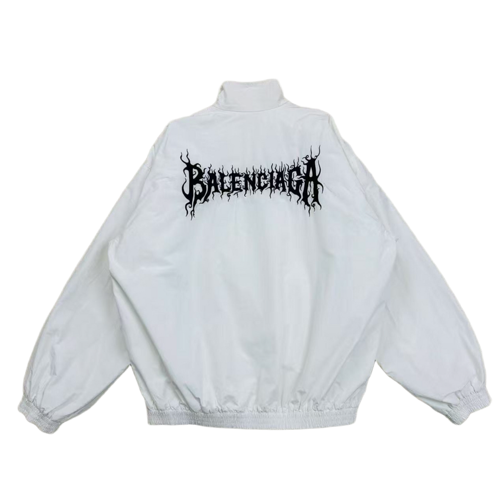 Balenciaga 'Flame Logo' Sherpa Lined Jacket