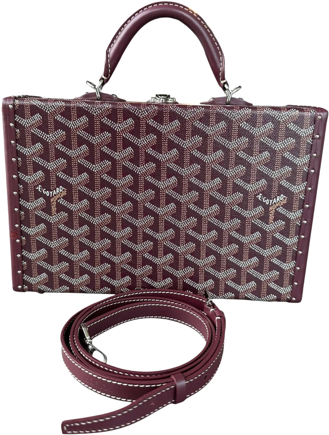 Goyard 'Burgundy' Grand Hotel Trunk Bag