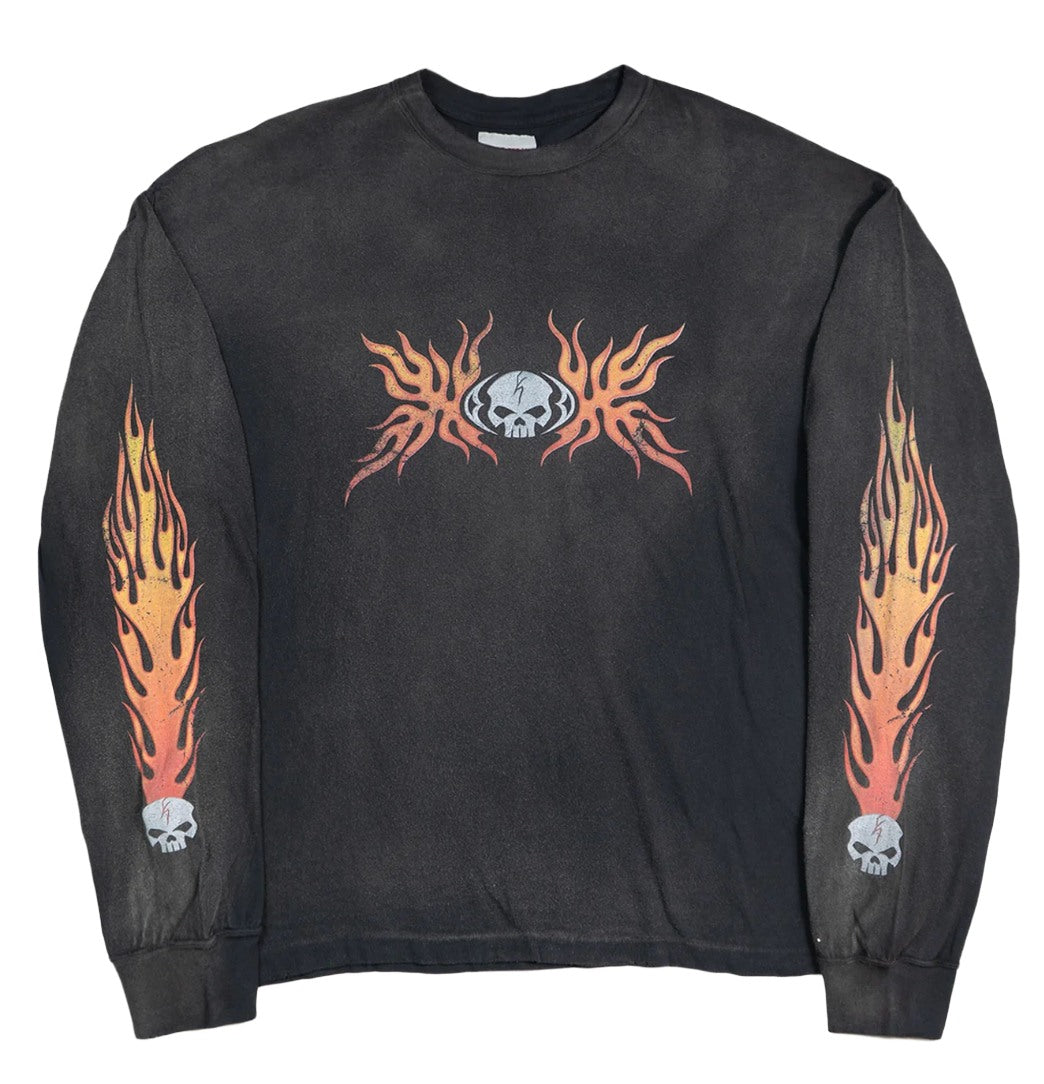 Kamiya 'Skull Flame' Black Longsleeve