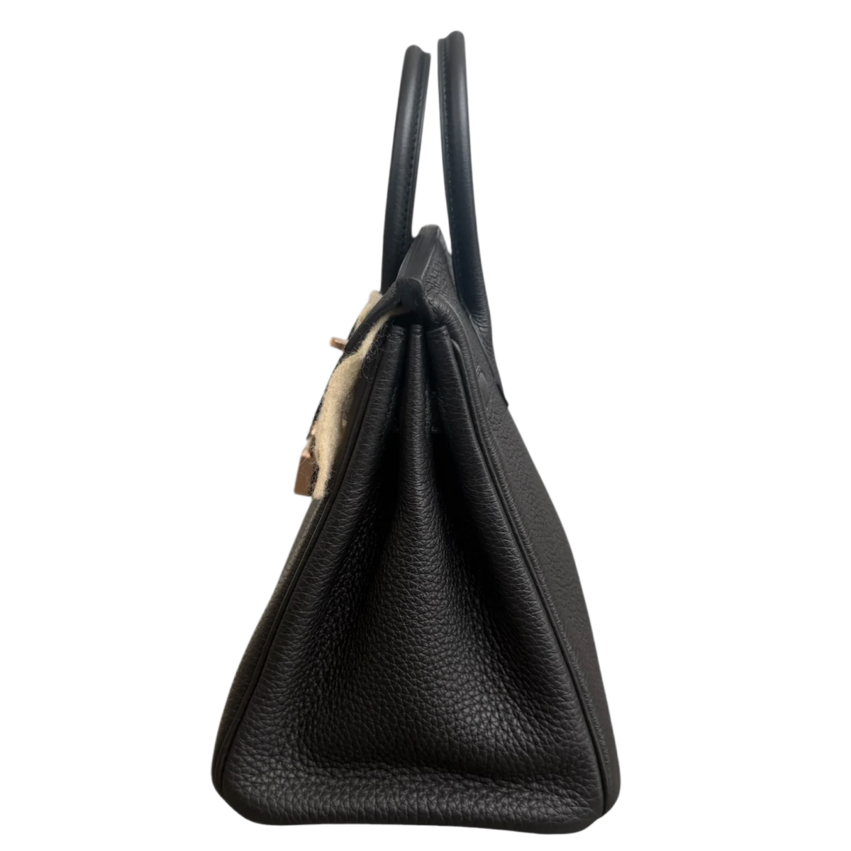 Hermès 'Black Togo' Rose Gold Hardware Birkin 25 Bag