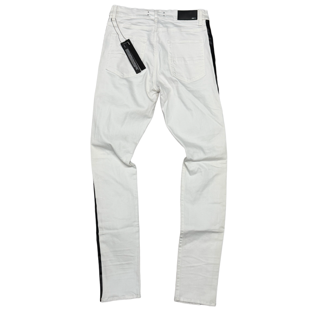 Amiri 'White' Black Track Jeans