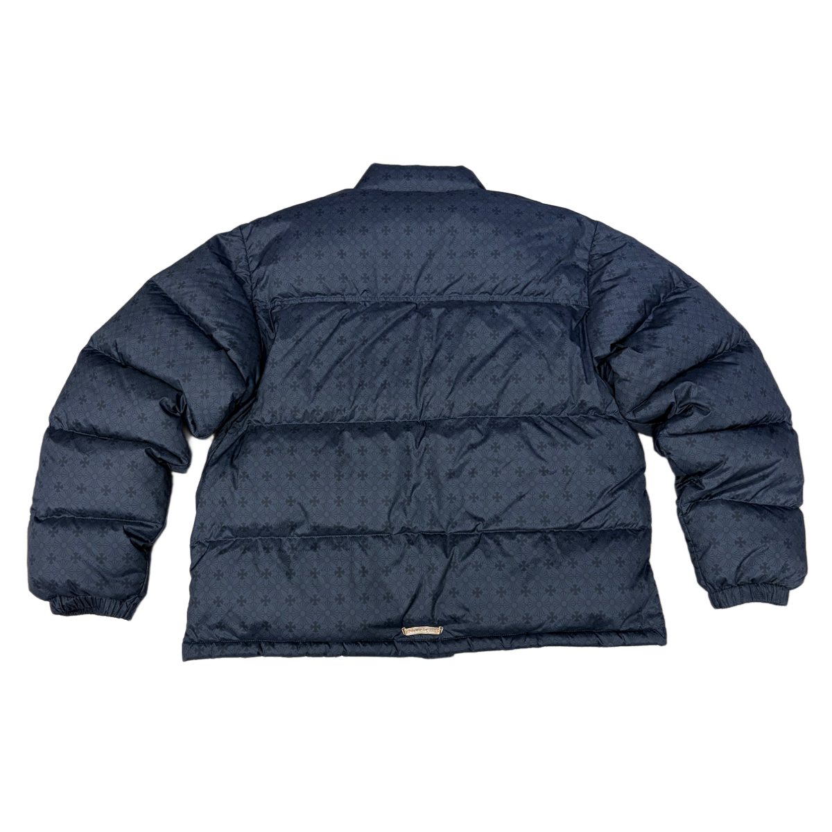Chrome Hearts 'Navy' Monogram Print Puffer Jacket