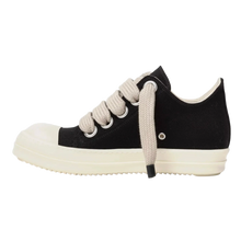 Rick Owens DRKSHDW 'Black' Canvas Jumbo Lace Low Sneakers