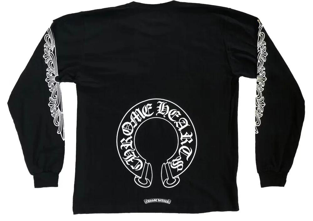 Chrome Hearts 'Horseshoe Pocket Logo' Floral Long Sleeve Tee