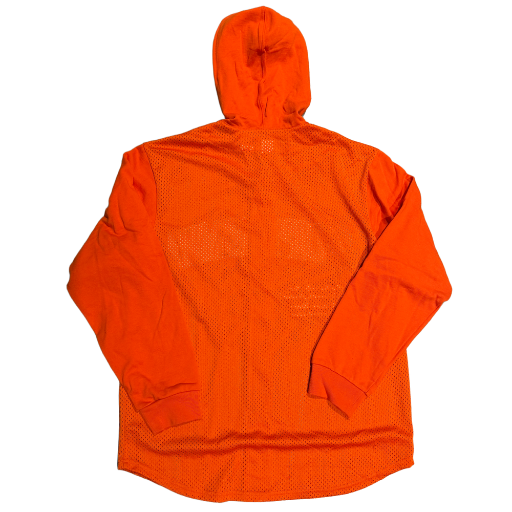 Supreme 'Orange Mesh' Baseball Jersey Hoodie