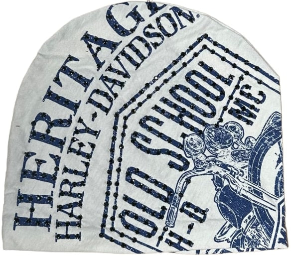 Bossi 'Old School Heritage Harley' Rhinestone Vintage Beanie