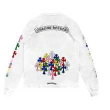 Chrome Hearts 'White' Scroll Mulitcolor Cross Longsleeve