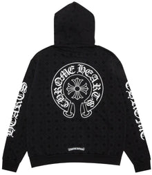 Chrome Hearts 'Black' Monogram Vertical Logo Hoodie