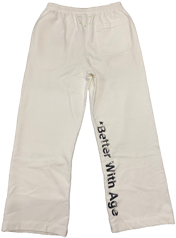 *Better With Age 'Lightning Skull' White Ennui Sweatpants