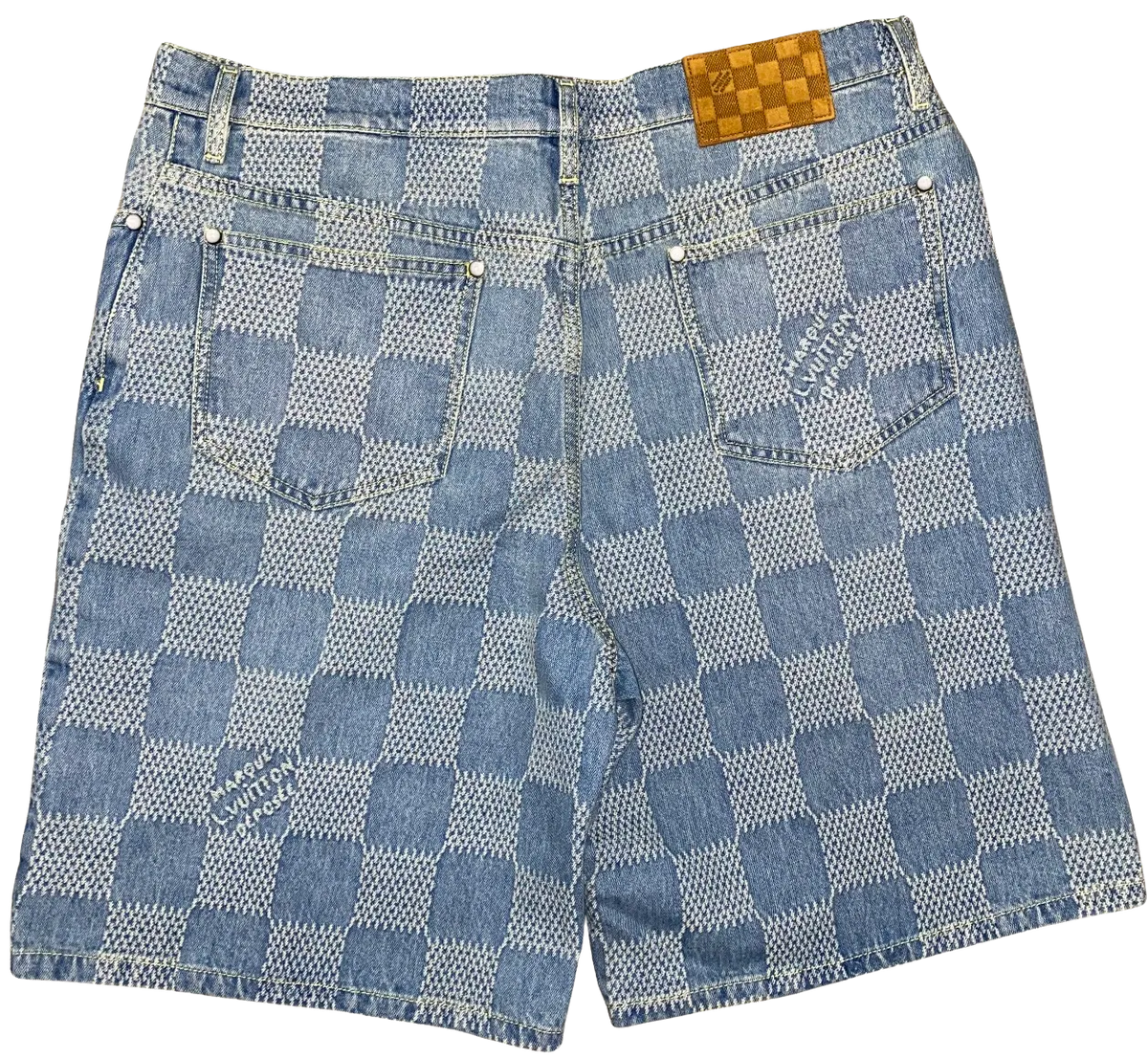 Louis Vuitton 'Damier 3D Light' Denim Shorts