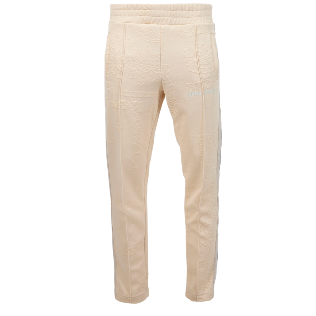Palm Angels 'Cream' Bandana Print Embossed Trackpants