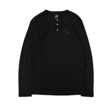 Chrome Hearts CH Embroidered Black Thermal Longsleeve Henley