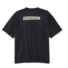 Balenciaga 'Masking Tape Logo' Black Tee