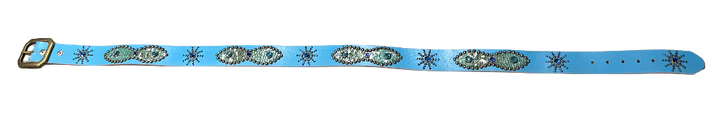Studded 'Turquoise Scale Blue Gem Sun' Blue Belt