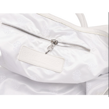 Chrome Hearts Fleur Patch White Leather Tote Bag