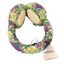 Chanel Green Tweed and Shearling Earmuffs