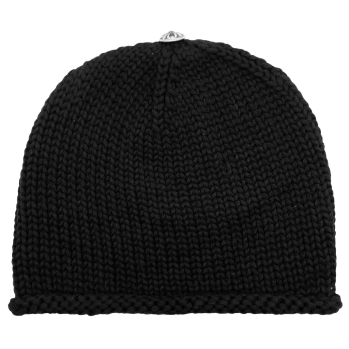 Chrome Hearts 'Black' Silver Cross Patch Cashmere Beanie