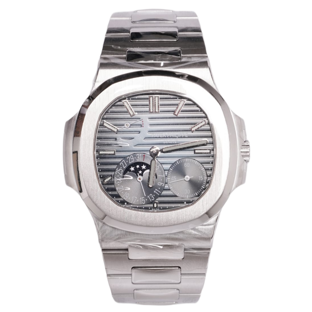 Patek Philippe Nautilus 'Moon Phases' Stainless Steel Blue Dial Watch 2024 5712/1A-001