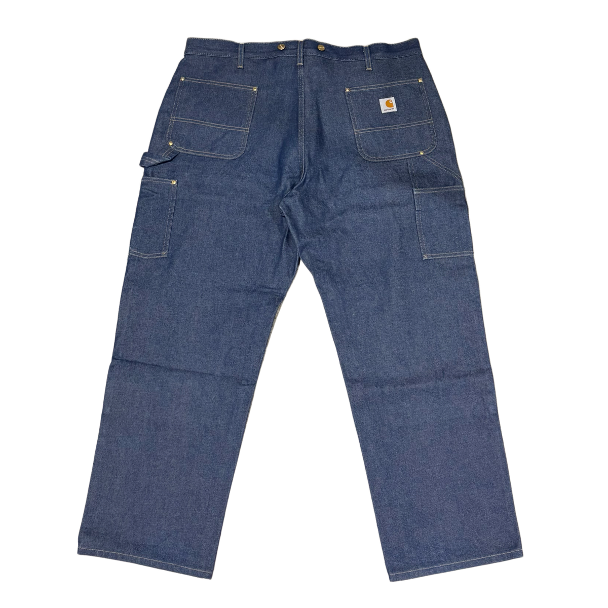 Carhartt 'Blue' Raw Denim Double Knee Carpenter Jeans