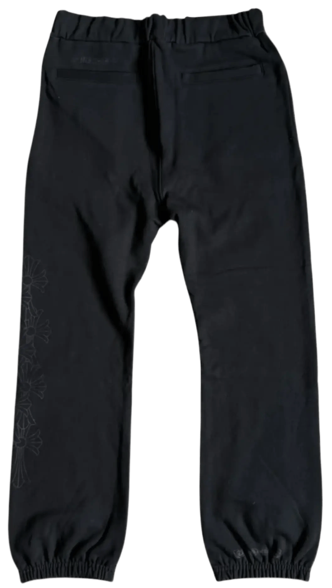 Chrome Hearts 'Miami Exclusive Vertical Logo' Black Sweatpants