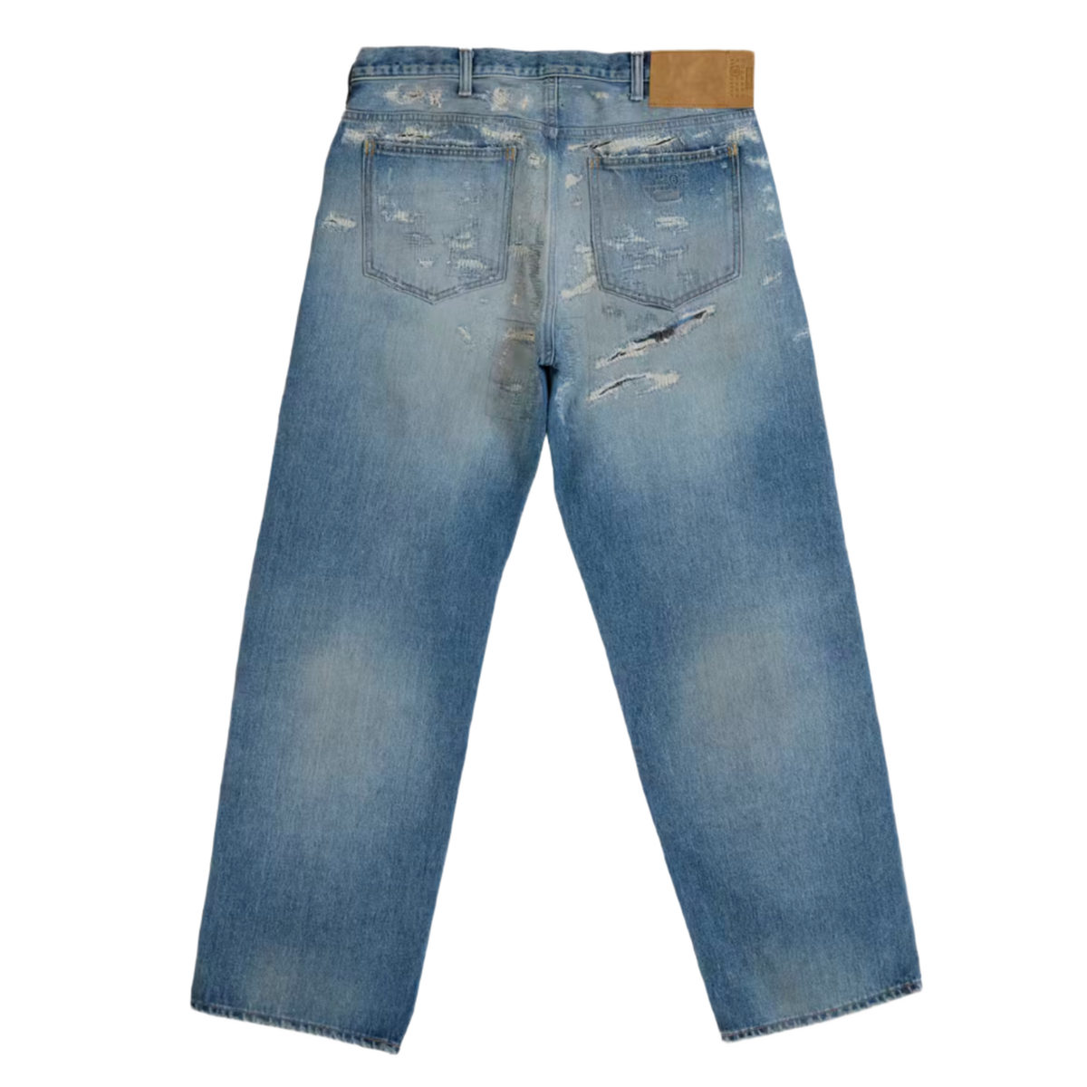 Supreme x MM6 'Blue' Distressed Loose Fit Selvedge Jeans